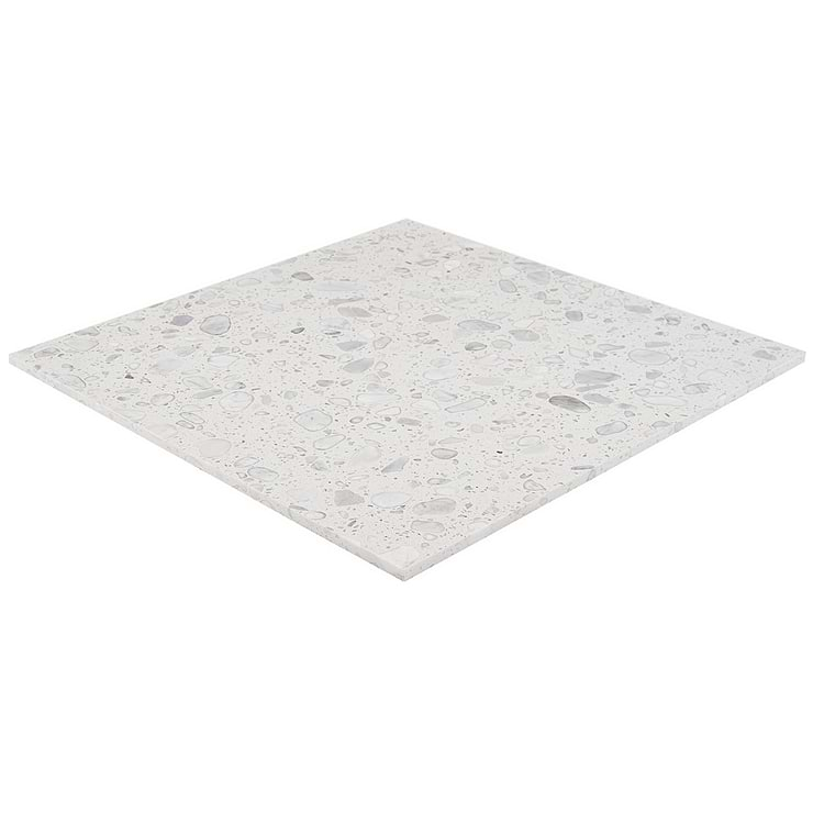 Terrazzo Italy Sacra Bianco White 24x24 Honed Terrazzo Tile