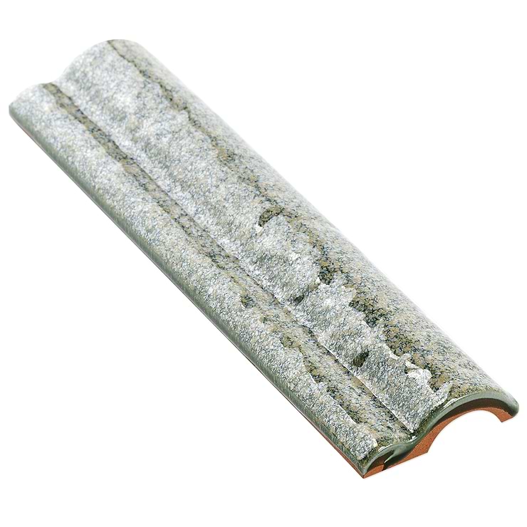 Angela Harris Dunmore Green 2x8 Ceramic Chair Rail Liner