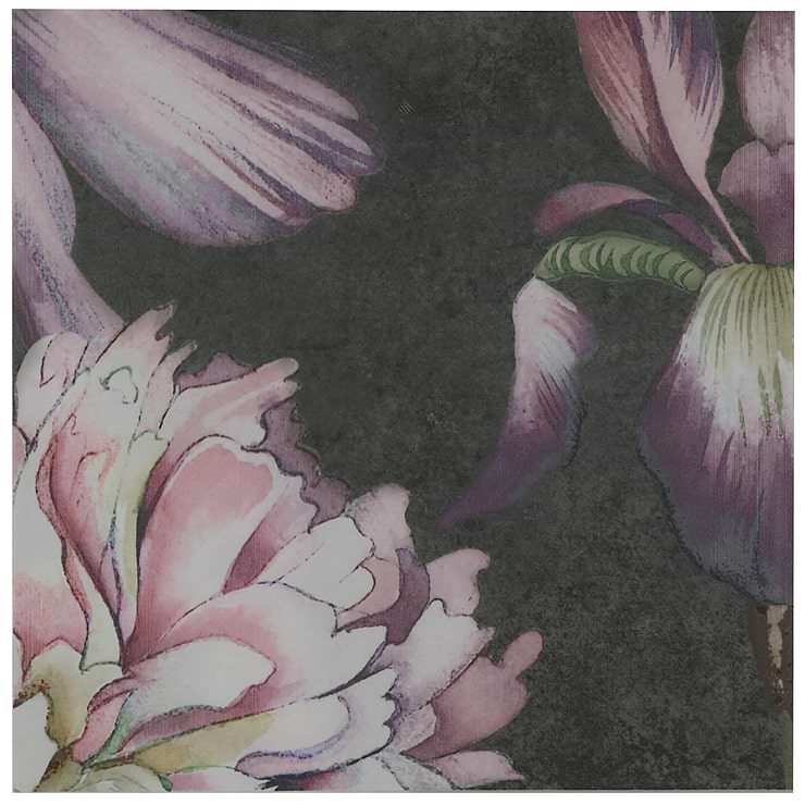 Angela Harris Wilder Garden Pink 8x8 Mural Matte Porcelain Tile