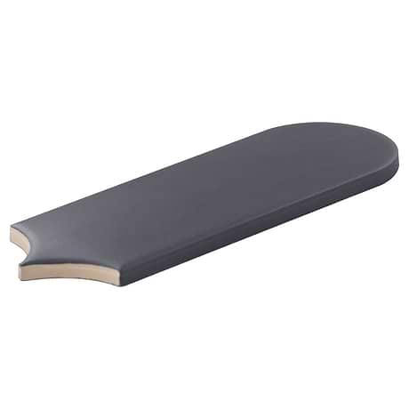 Parry Charcoal 3x8 Fishscale Matte Ceramic Wall Tile