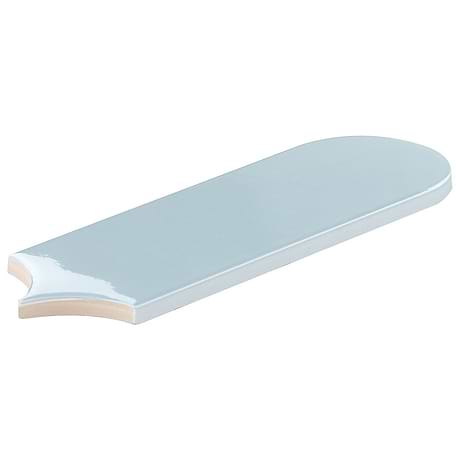 Parry Blue 3x8 Fishscale Glossy Ceramic Wall Tile