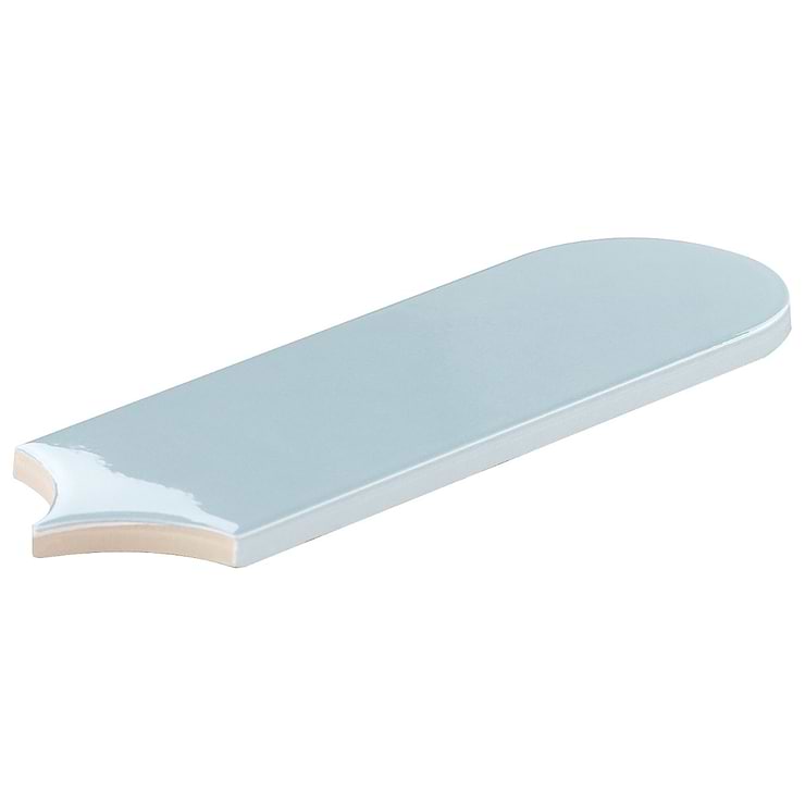 Parry Blue 3x8 Fishscale Glossy Ceramic Wall Tile