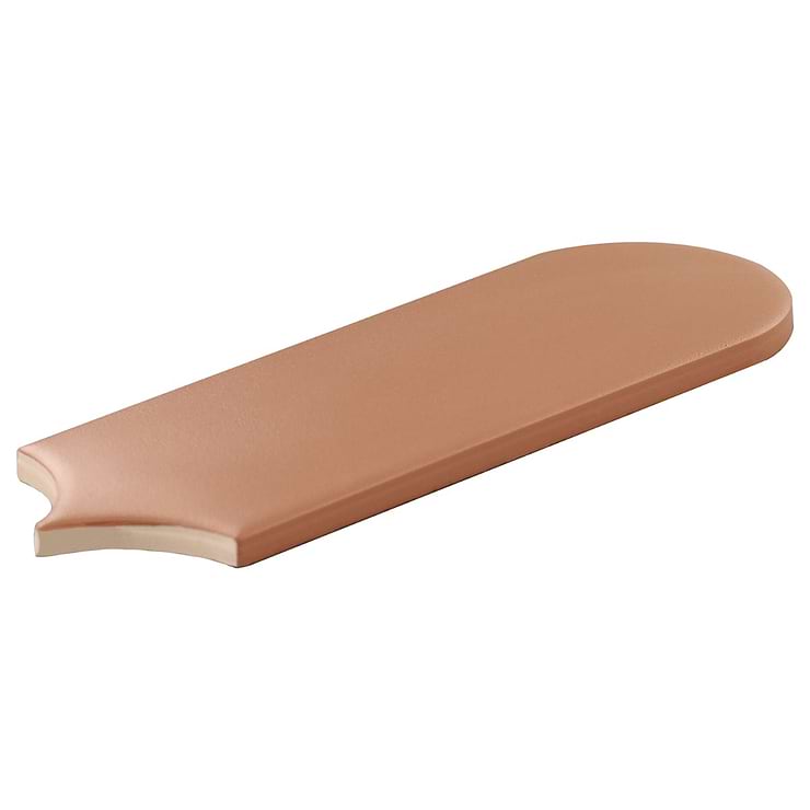 Parry Clay Terracotta Orange 3x8 Fishscale Matte Ceramic Wall Tile