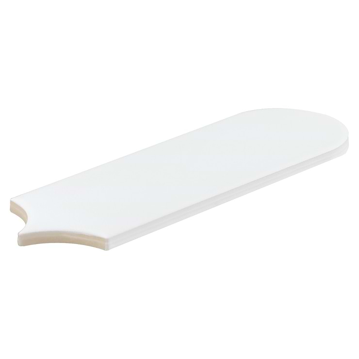 Parry White 3x8 Fishscale Matte Ceramic Wall Tile