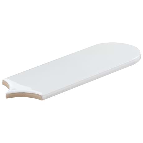 Parry White 3x8 Fishscale Glossy Ceramic Wall Tile