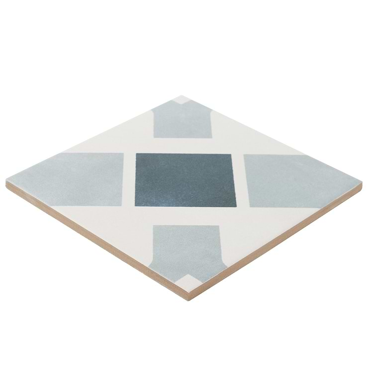 Lapaz White Cross 9x9 Matte Porcelain Tile