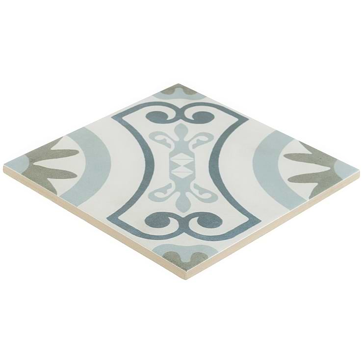 Lapaz White Garden 9x9 Matte Porcelain Tile 