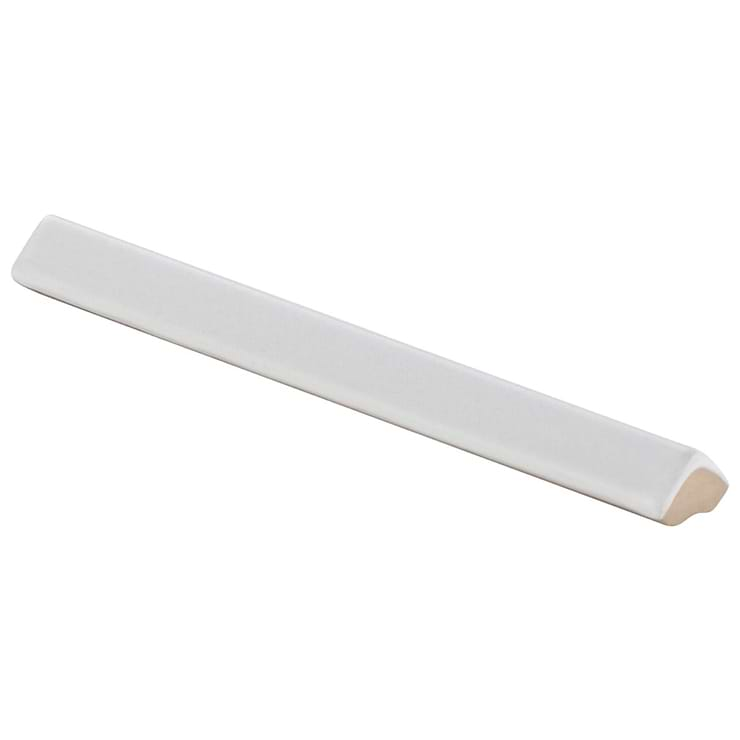 Born White .5x5 L-Shape Quarter Round Matte Ceramic Pencil Liner