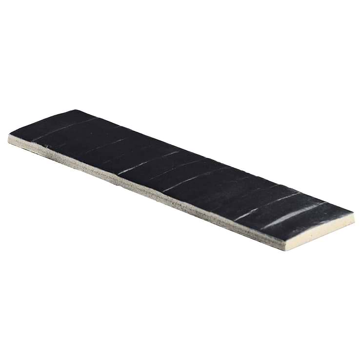 Rework Leather Black 3x12 Matte Porcelain Tile