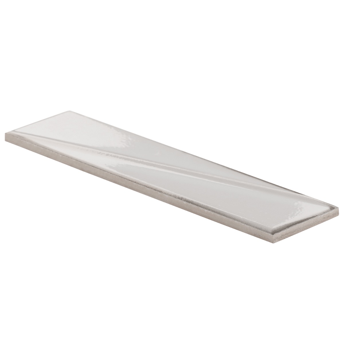 Axelle Ice White 3x12 3D Glossy Ceramic Subway Tile