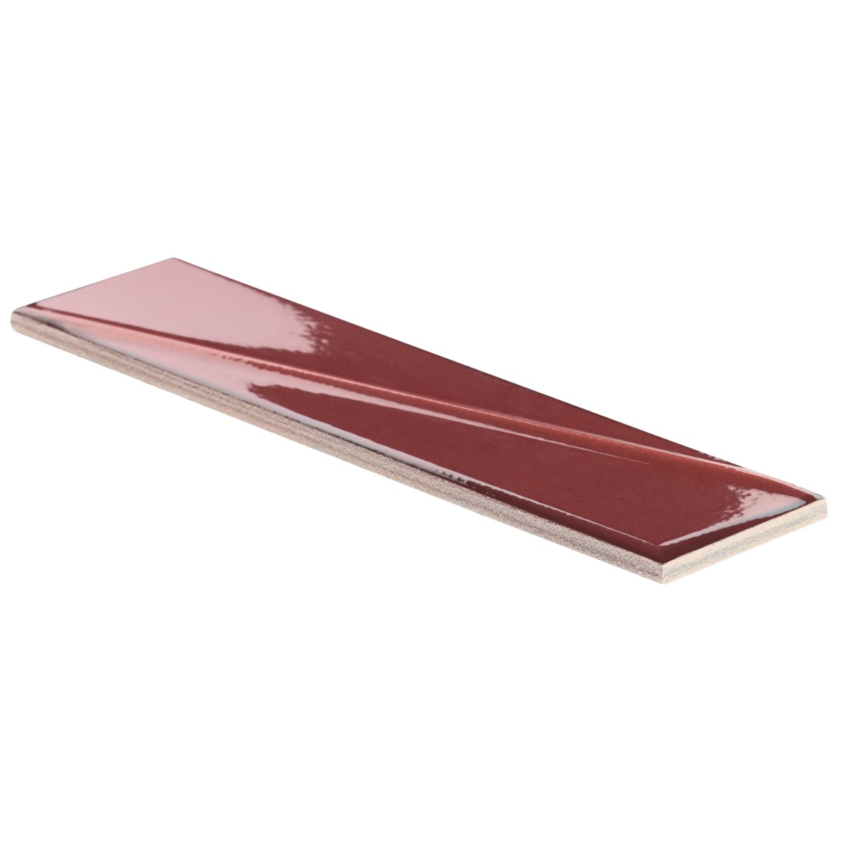 Axelle Ruby Red 3x12 3D Glossy Ceramic Subway Tile