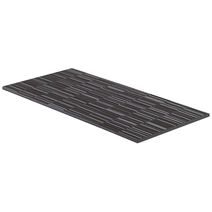Setana Black 12x24 Artisan Decor Porcelain Tile