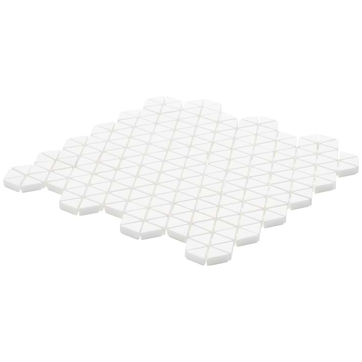 Aspekt White Jade Honed Marble Mosaic Tile