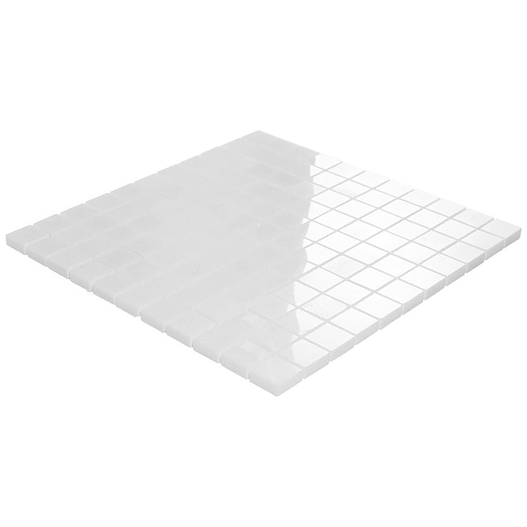 White Thassos 1x1 Polished Marble Tile