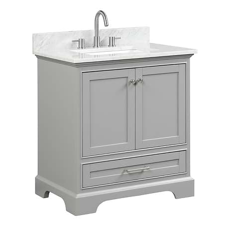 Glendale 30'' Gray Vanity And Marble Counter