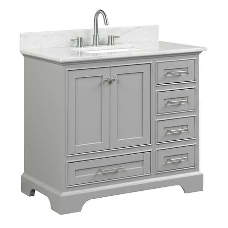 Glendale 36'' Gray Vanity And Marble Counter