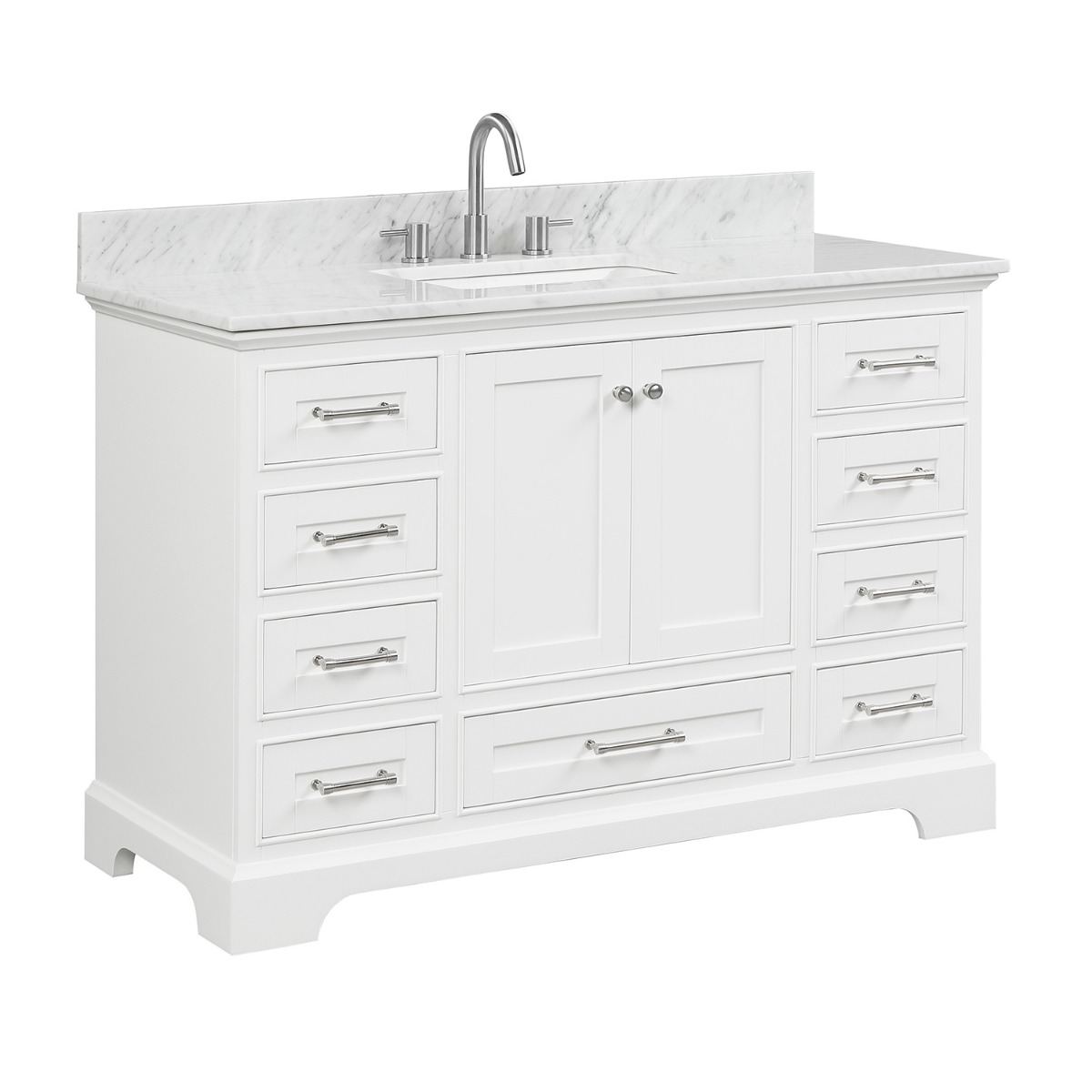 Glendale 48'' White Vanity And Marble Counter