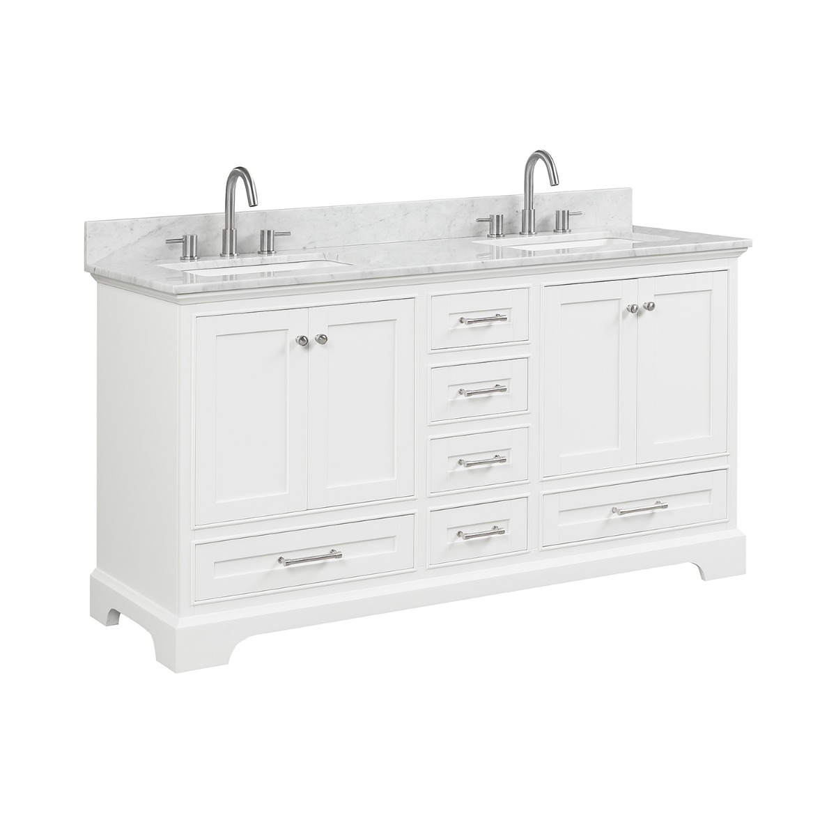 Glendale 60'' White Vanity And Marble Counter