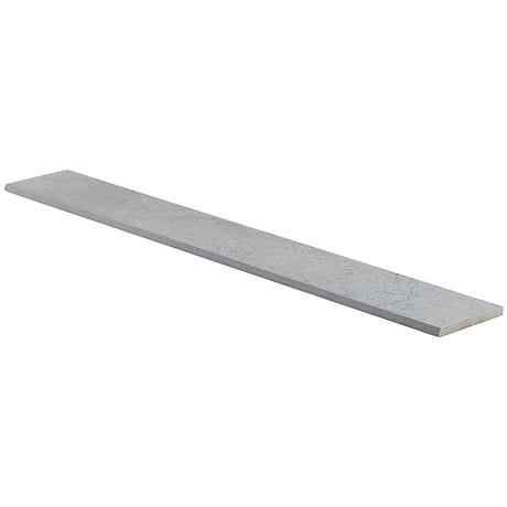 Hewlett Metal Silver 3x24 Matte Porcelain Bullnose