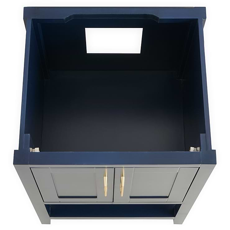 Sheraton 24" Navy Vanity with Carrara Marble Top and Ceramic Basin