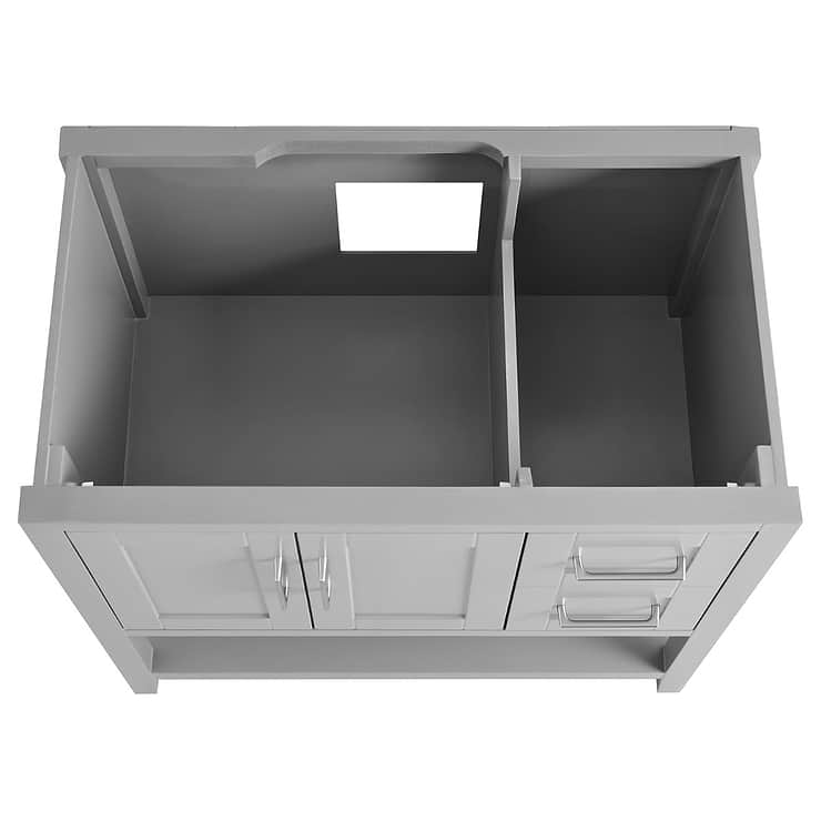 Sheraton 36" Gray Vanity with Carrara Marble Top and Ceramic Basin