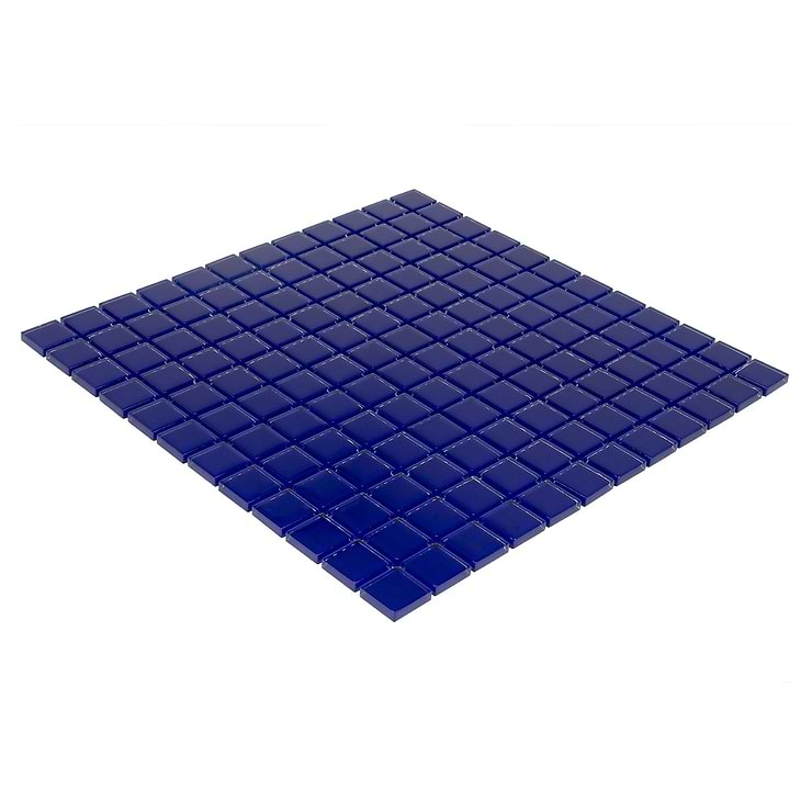 Watercolors Marine Blue 1x1 Glass Mosaic