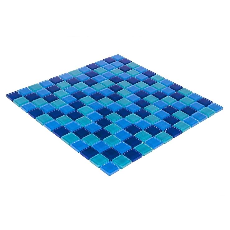 Watercolors Champlain Blue 1x1 Glass Mosaic