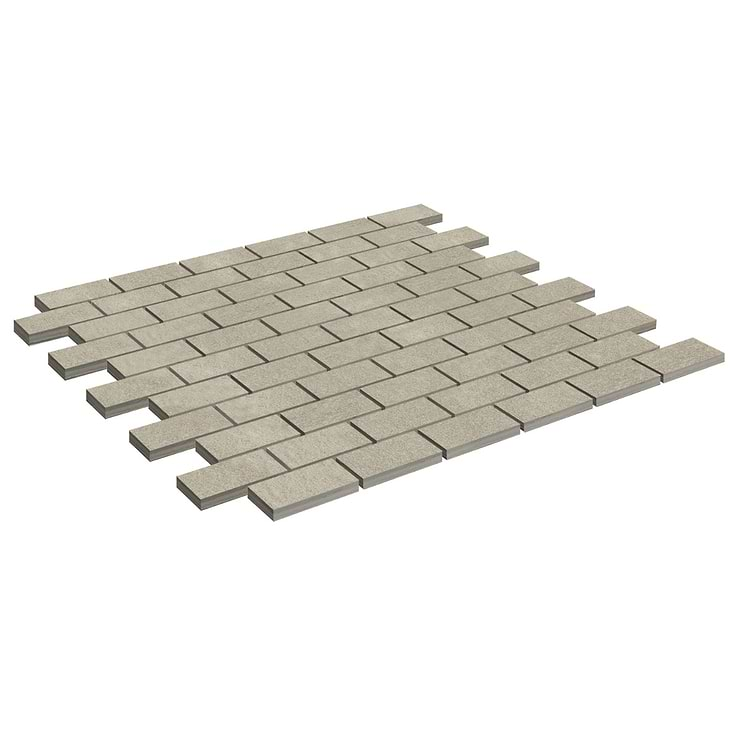 Karo Gray Light 1X2 Matte Porcelain Mosaic