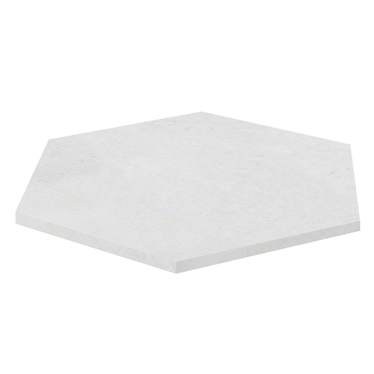 Snow White 10" Honed Marble Hexagon Tile