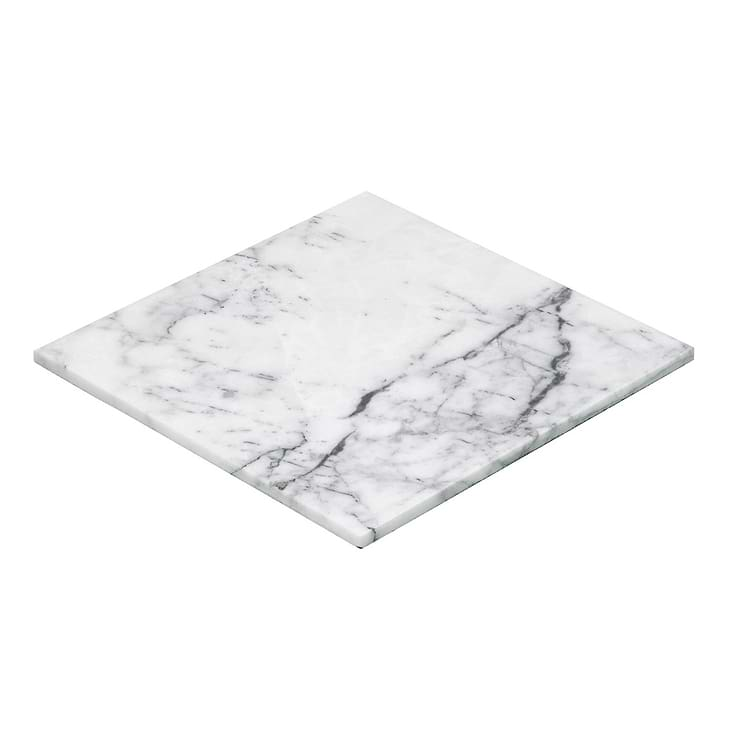 Lilac White 12x12 Honed Marble Tile