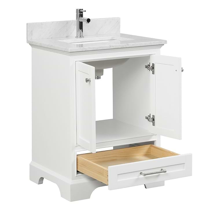 Glendale 24'' White Vanity And Marble Counter