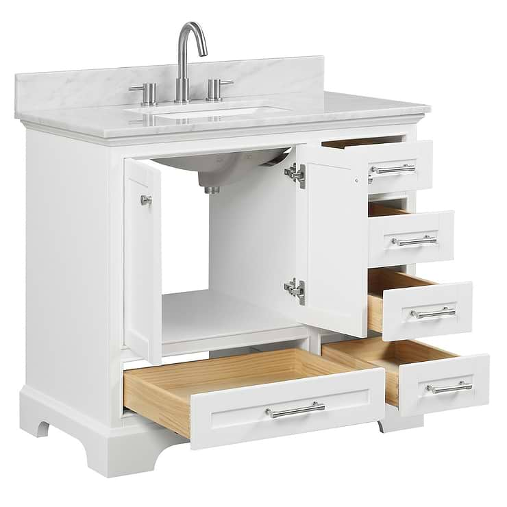 Glendale 36'' White Vanity And Marble Counter