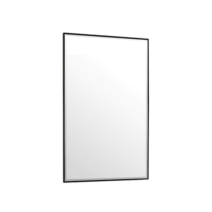 James Martin Vanities Rohe Matte Black 26x40" Rectangle Mirror