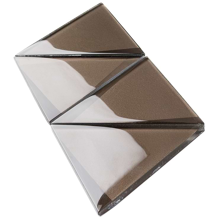 Remington Bronze Beveled Triangles Glass Mosaic Tile