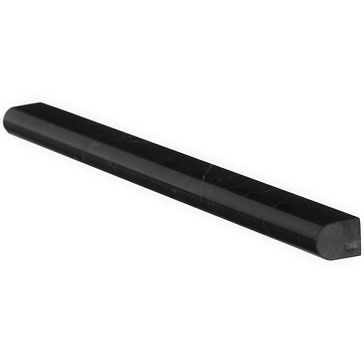 Nero Marquina 1x12 Polished Pencil Liner