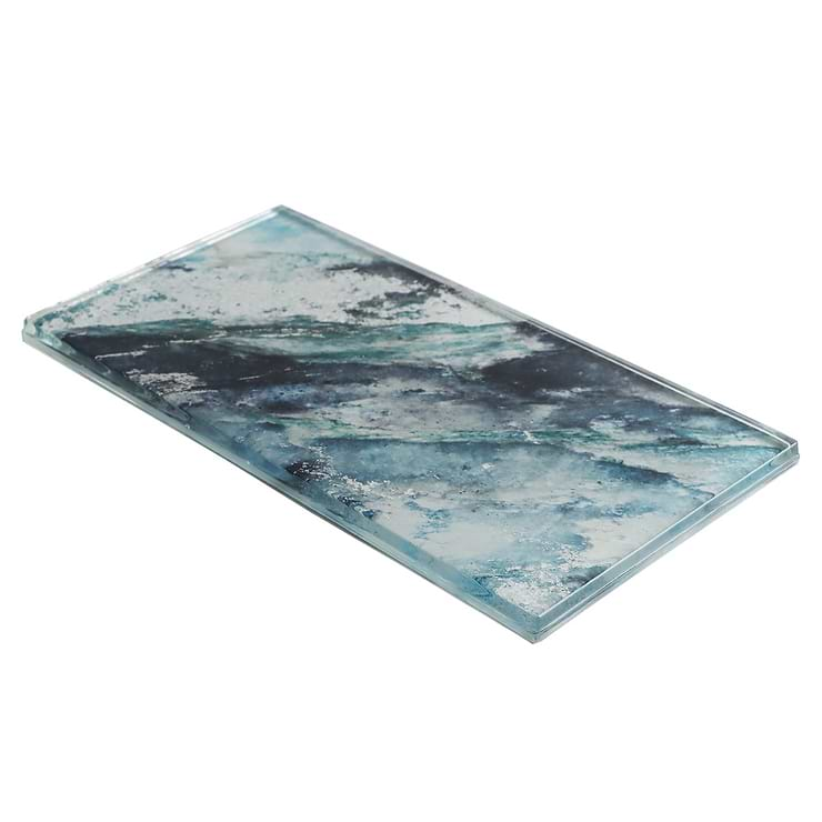 Gem Sapphire Blue 4x9 Polished Glass Tile