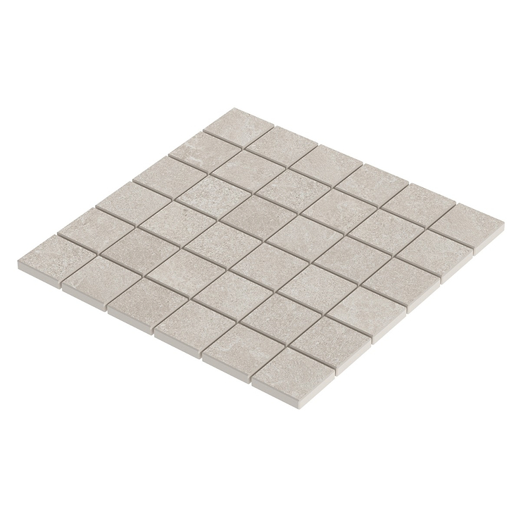 Era Linen White 2x2 Limestone Look Matte Porcelain Mosaic Tile