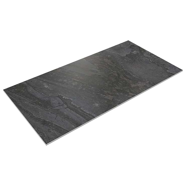 Santo Charcoal Black 24x48 Matte Porcelain Tile