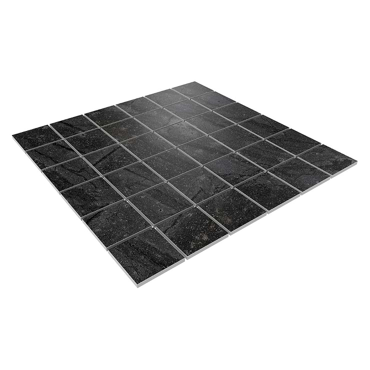 Santo Charcoal Black 2x2 Matte Porcelain Mosaic Tile