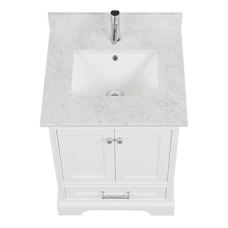 Glendale 24'' White Vanity And Marble Counter