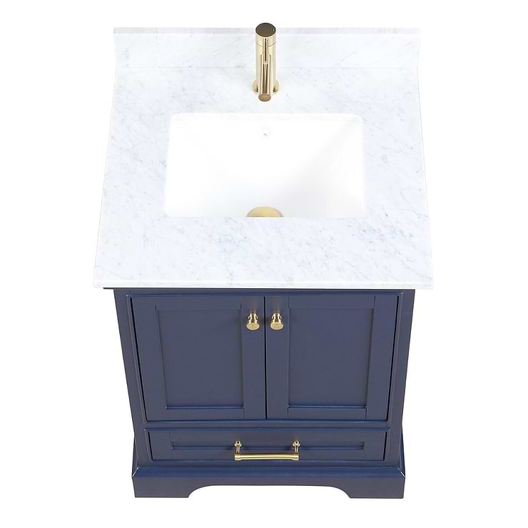 Glendale 24'' Blue Vanity And Marble Counter