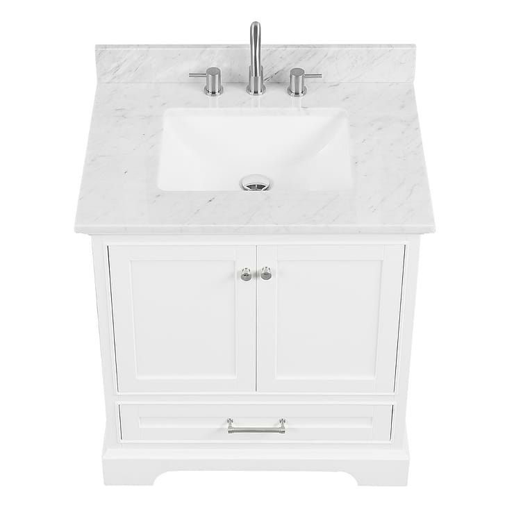 Glendale 30'' White Vanity And Marble Counter