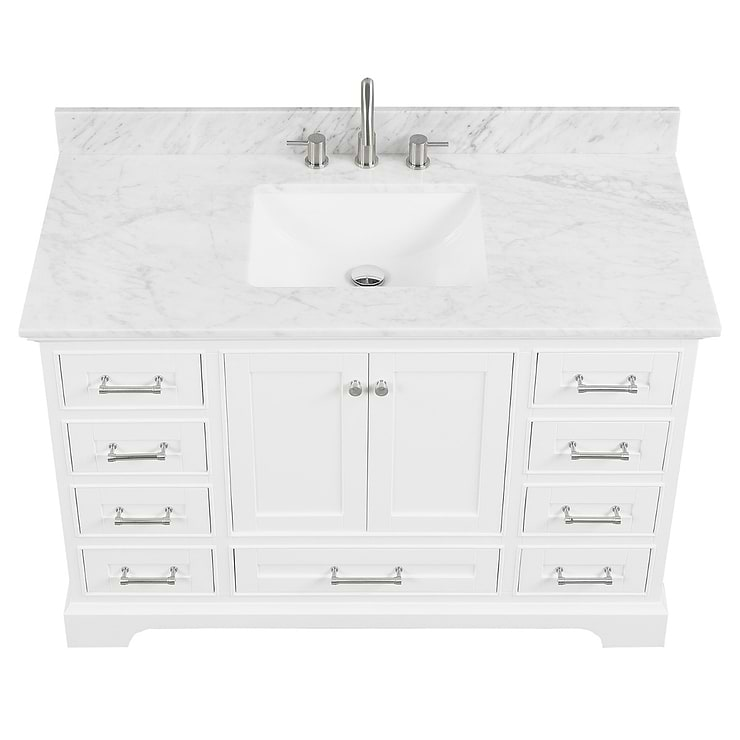 Glendale 48'' White Vanity And Marble Counter