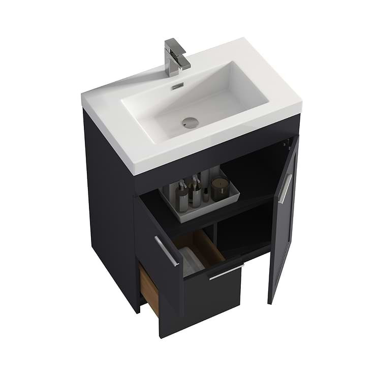 Mona 30" Charcoal Gray Vanity And Counter