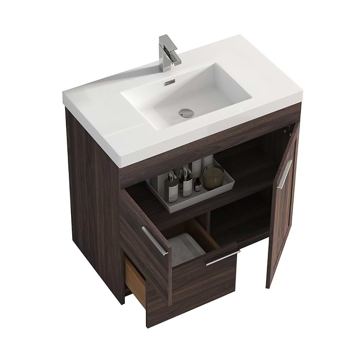 Mona 36" Cali Walnut Vanity And Counter