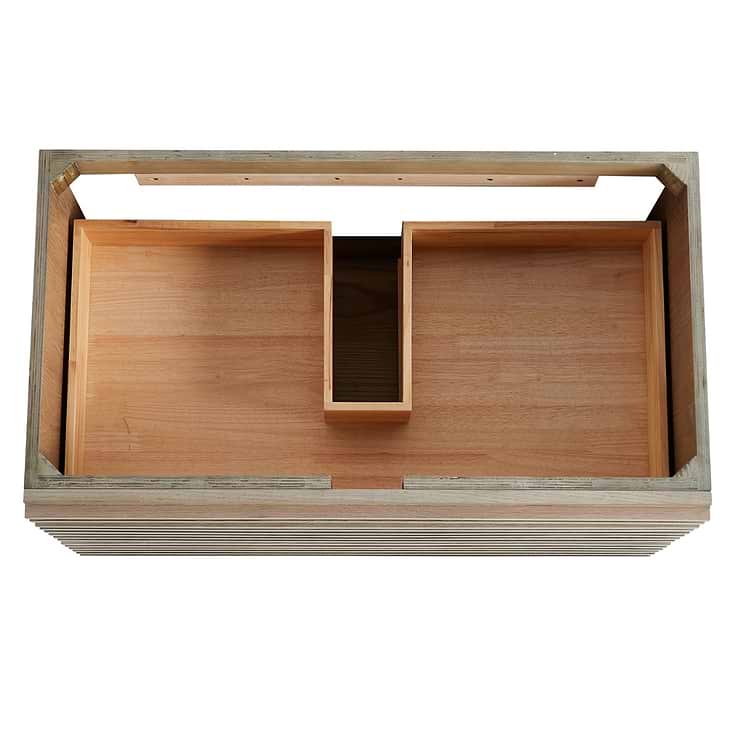 Gibson Light Wood 36" Single Vanity with Integrated White Acrylic Top
