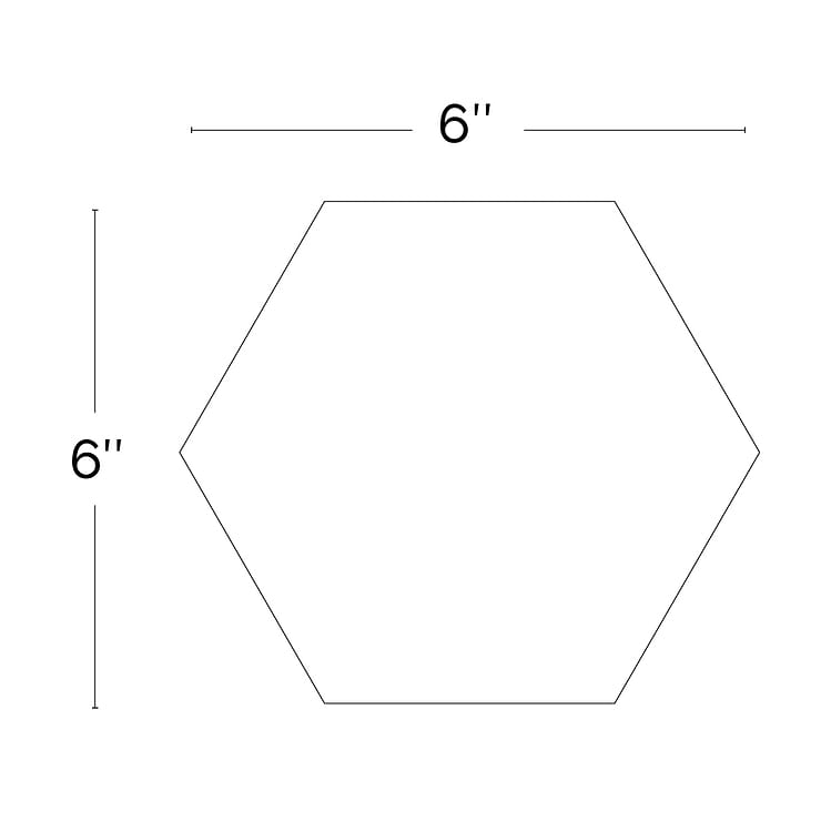 Sasha Hex Rassa Gray 6" Matte Porcelain Hexagon Tile
