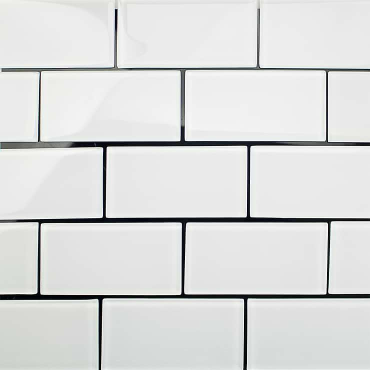 LOFT SUPER WHITE POLISHED 3 X 6" GLASS TILES"_4