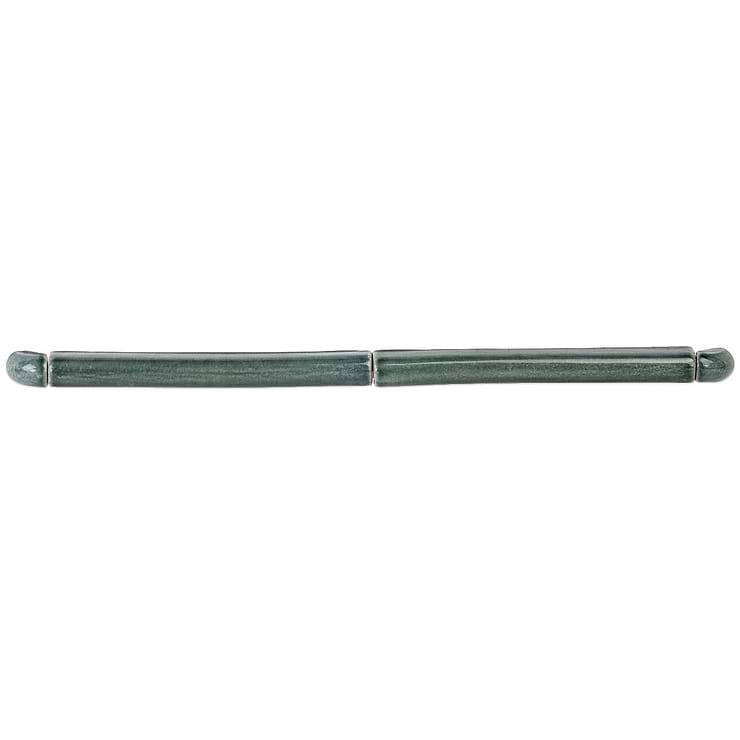 Nabi Deep Emerald Green 1x1 Crackled Glossy Glass Pencil Corner Piece