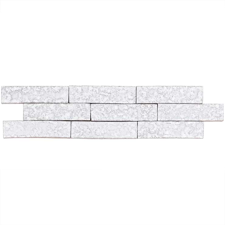 Easton Mesa Polished White 2x8 Clay Tile